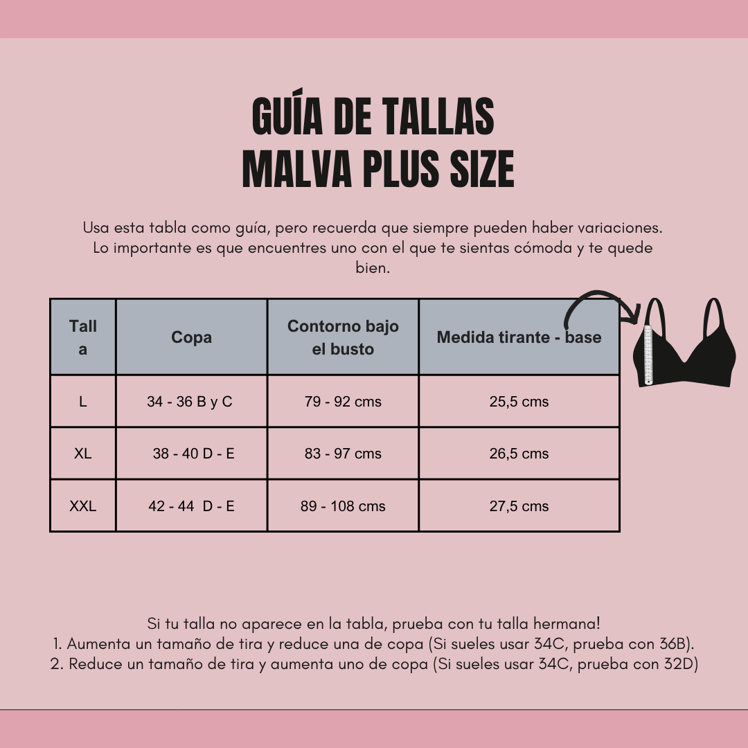 Malva Bra Plus Size Blanco