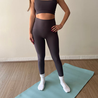 Leggings High Waist rib