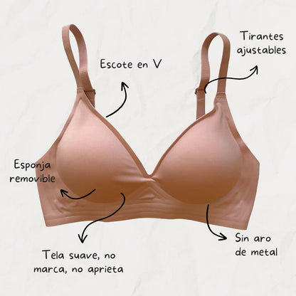 V-neck Triangle Bra | Copa A y B - Minimalista y uso diario.